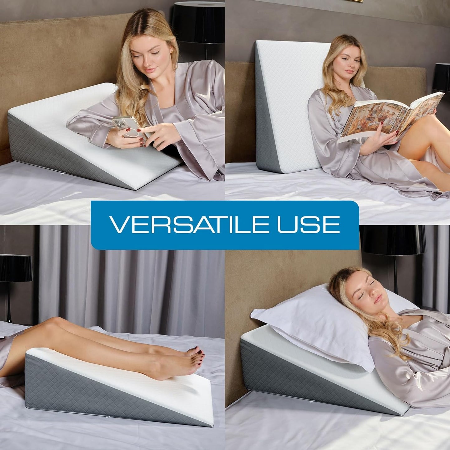 Sit&Zip® Memory Foam Wedge Pillow