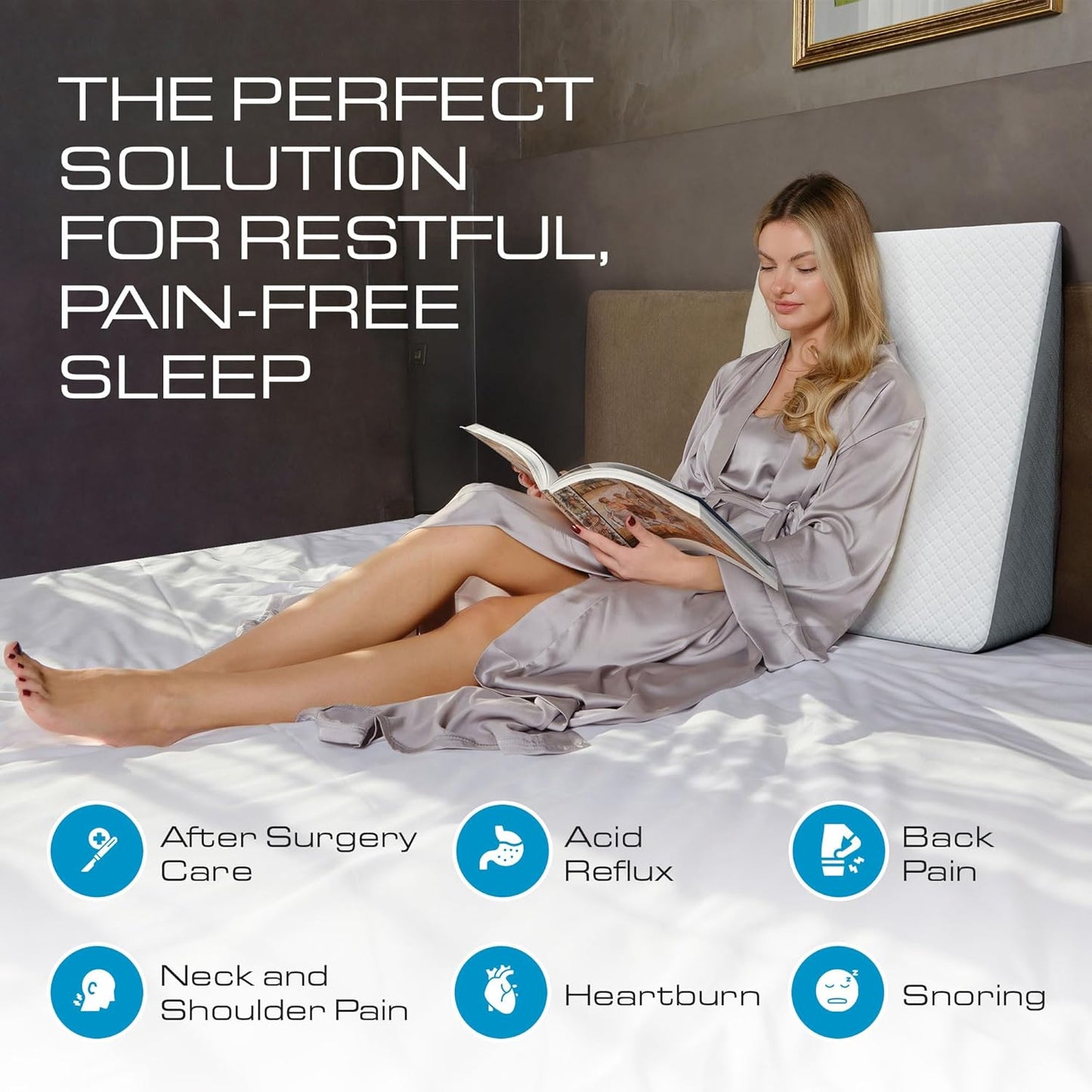 Sit&Zip® Memory Foam Wedge Pillow