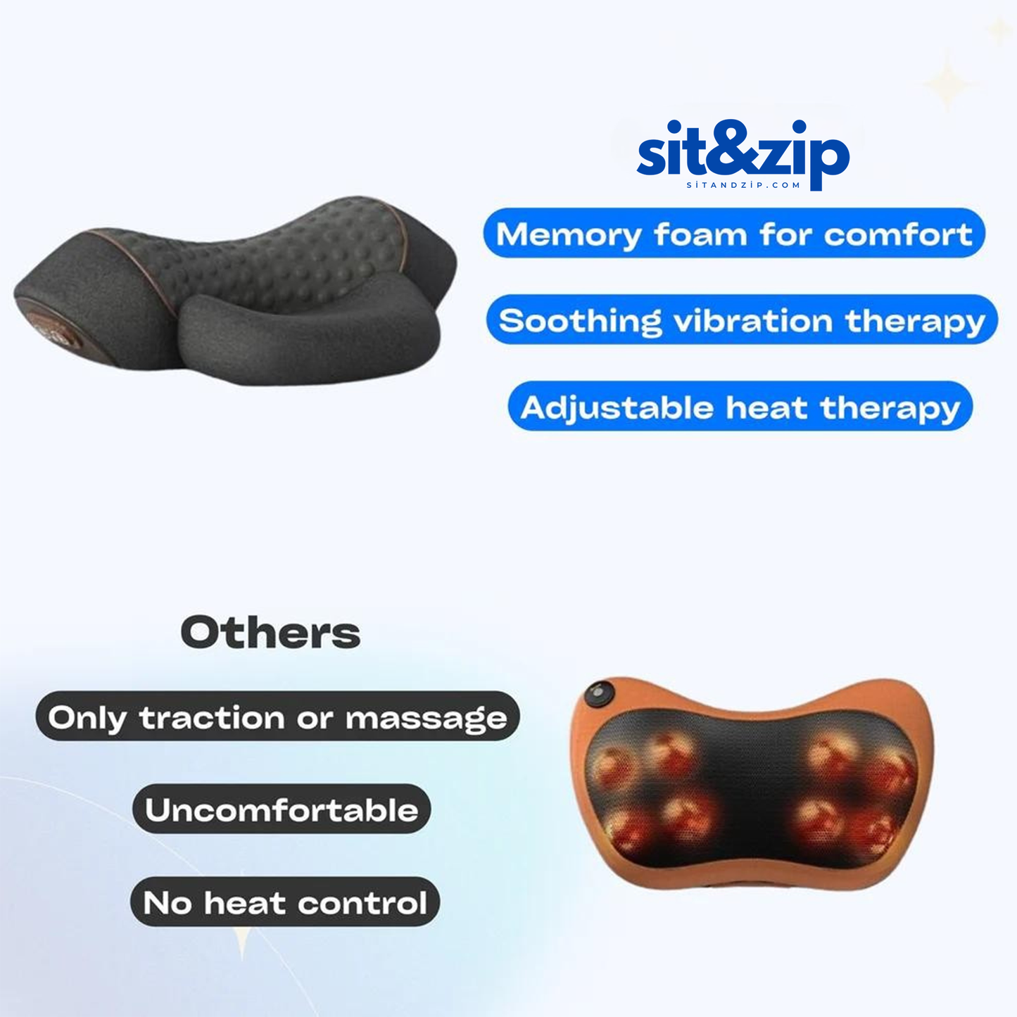Sit&Zip® Therapeutic Massage Pillow